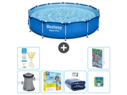 Piscina Bestway Steel Pro Redonda 305x76 Cm 5 peças S181 BESTWAY