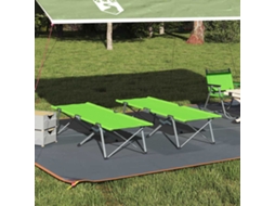 Vidaxl Cama De Camping Dobrável 2 Unid. Verde 194 X 62,5 X 42,5 Cm