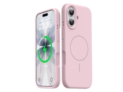 Capa Para Iphone 17 Magsafe Em Silicone Líquido - Rosa
