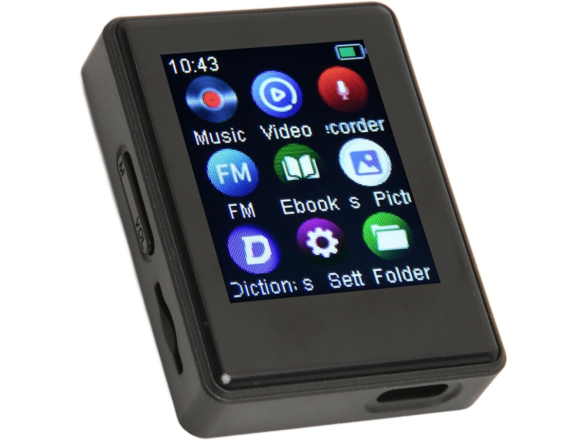 Reprodutor de MP3/MP4, Tela Bluetooth, Bluetooth 5.0, Alto-falante FM, Rádio Infantil, Livro de 1,77