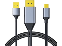 Cabo Usb-c 4k 60hz Com Adaptador Usb Macho Para Tipo-c E Conversores