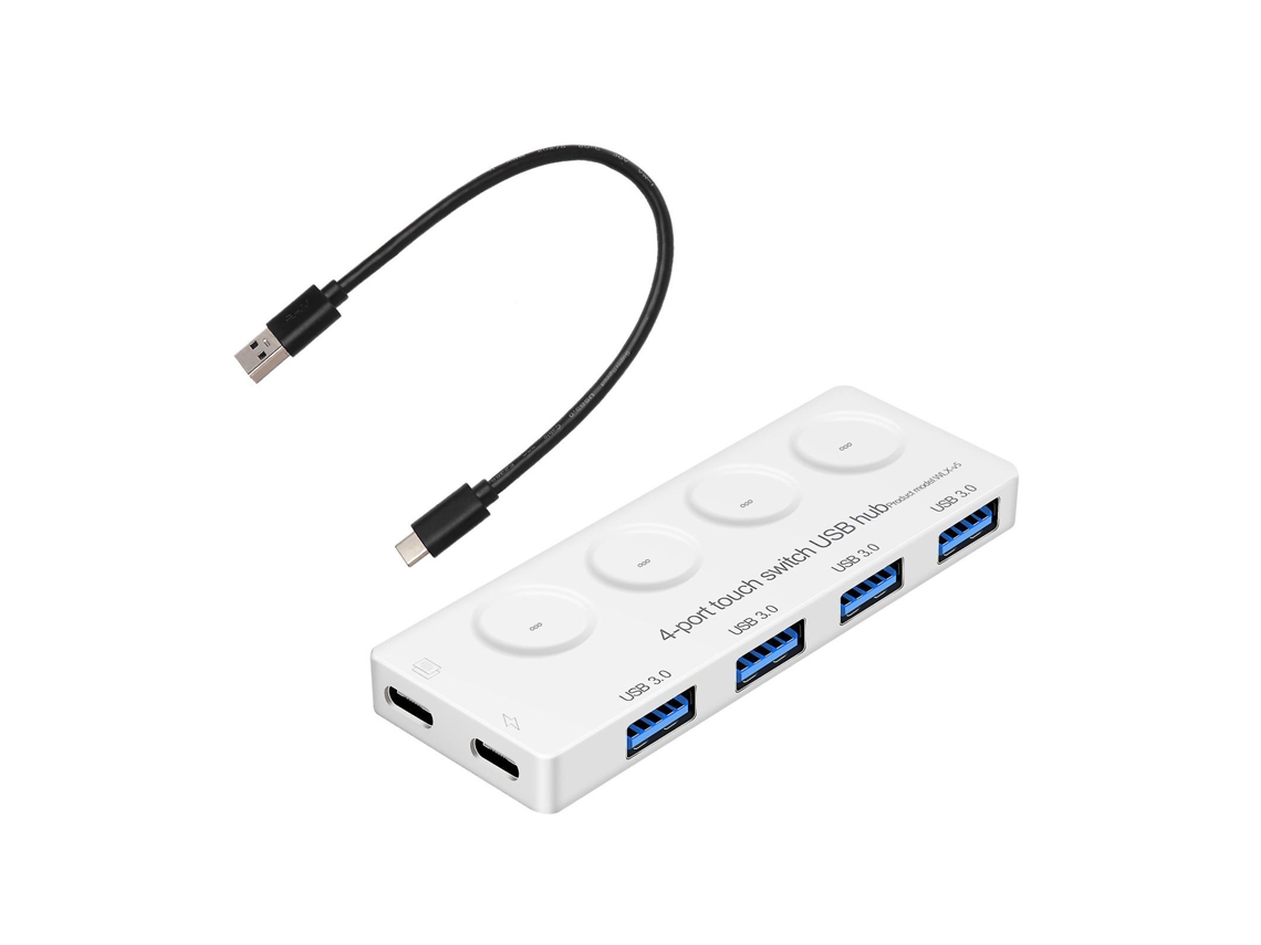 Hub Usb 3.0 Hub de Dados Usb Leve Divisor Usb de 4 Portas com Liga/Desliga Individual ALLINLESS