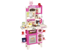 Conjunto de Cozinha de Brincadeira 104 Peças (luzes e Sons, Rosa)