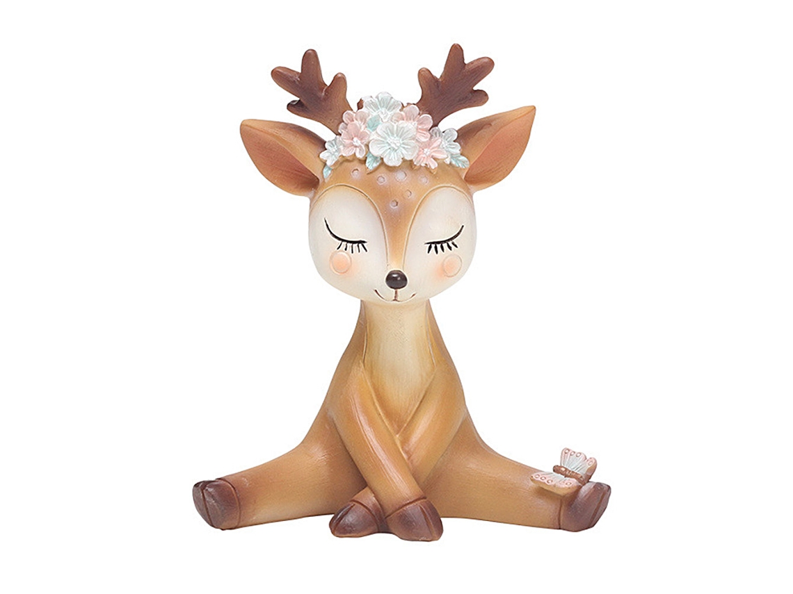 Decoração de Bolo com Boneco de Cervo em Resina LAXISCREED para Festas de Natal e Casamento