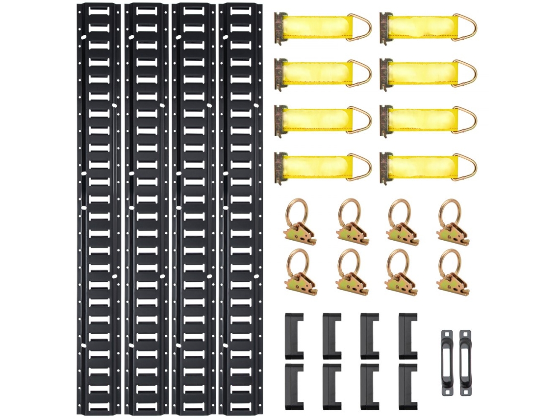 Conjunto De Arrumação E Track 30 Peças 454 Kg Com Trilhos, Âncoras E O Rings Tekmaquinas