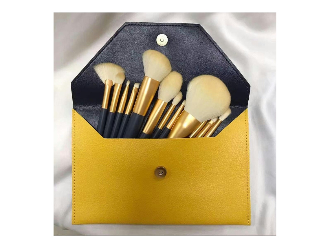 12 Pcs Premium Synthetic Makeup Brush Set Professional Blush Contour Eye Makeup Brush Kit Conjunto D LUUCOZK