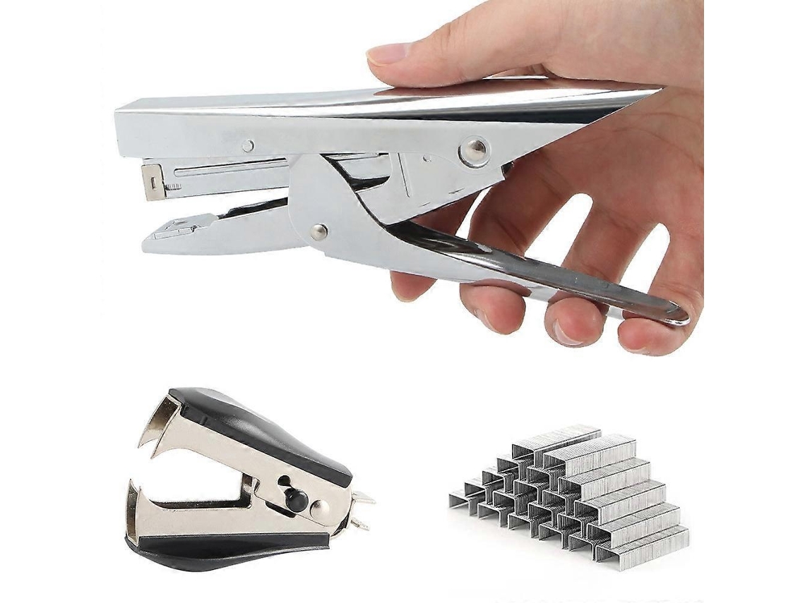 Lurelia Agrafador De Mesa, 20 Folhas, Universal, Metal, Resistente, Com Removedor