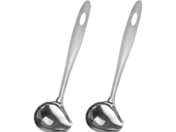 2 Conchas De Molho Aço Inox - Pequenas Com Bico - Lavável Em Máquina