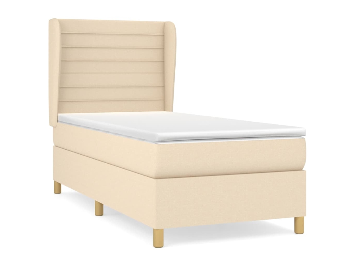 Box Spring Bed, Box Spring Beds Vidaxl Creme Tecido (90 X 200 Cm)