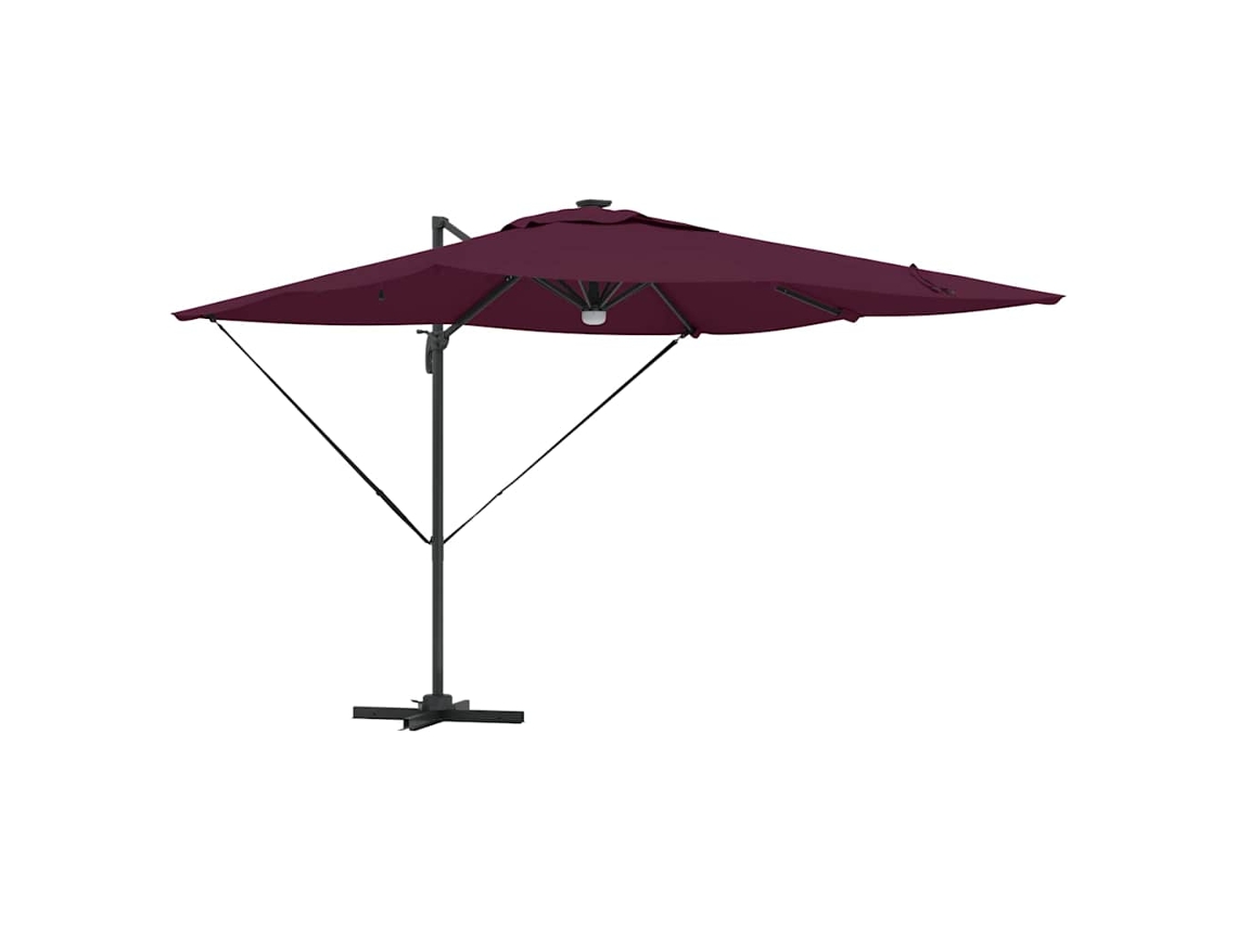 Maison Exclusive - Parasol Roma Vermelho 286 X 284 X 270 Cm Alumínio E Poliéster