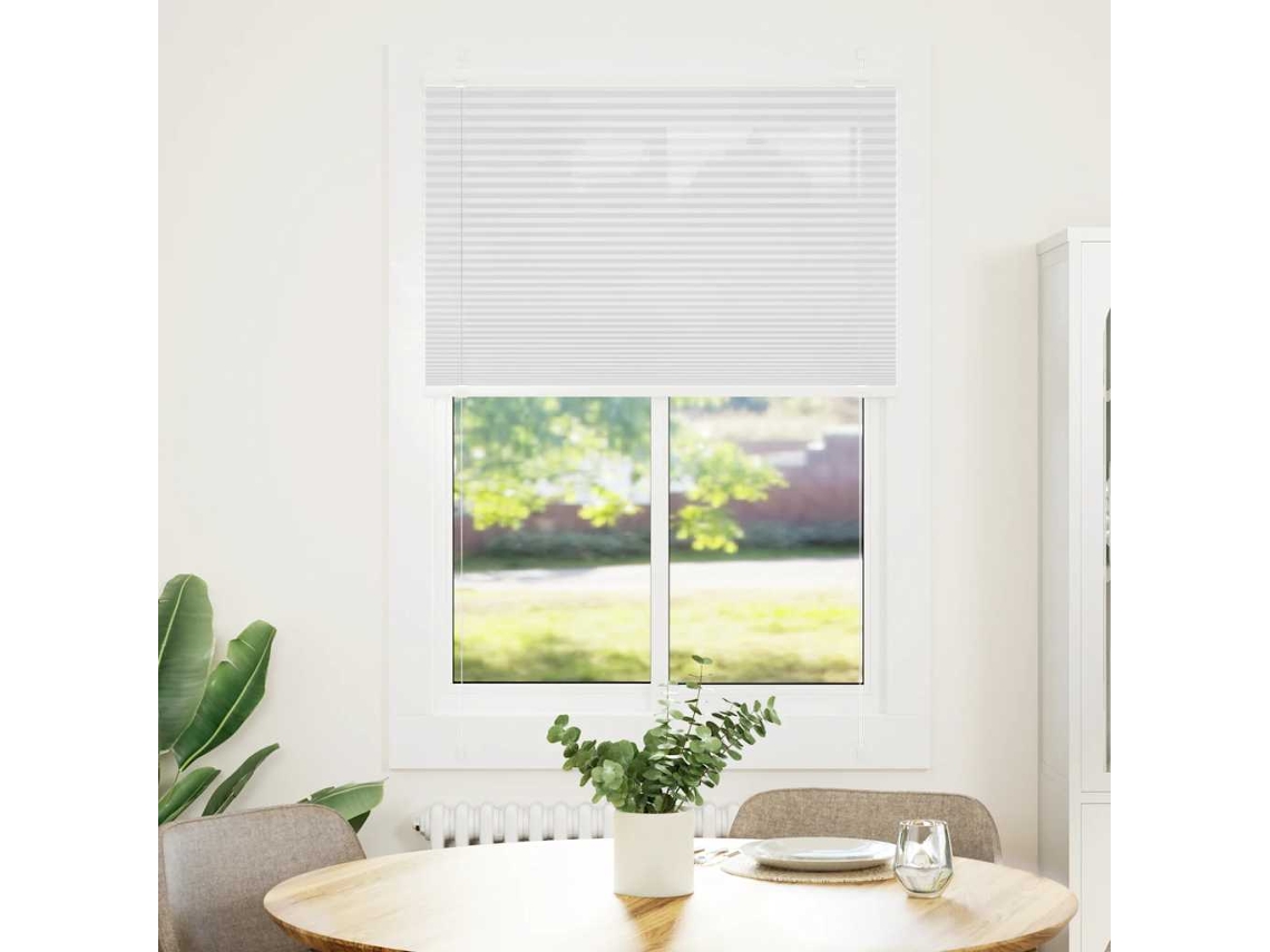 Branco Plissada Cega 90x150 Cm Largura Tecido 89,4 Cm Poliéster MAISON EXCLUSIVE