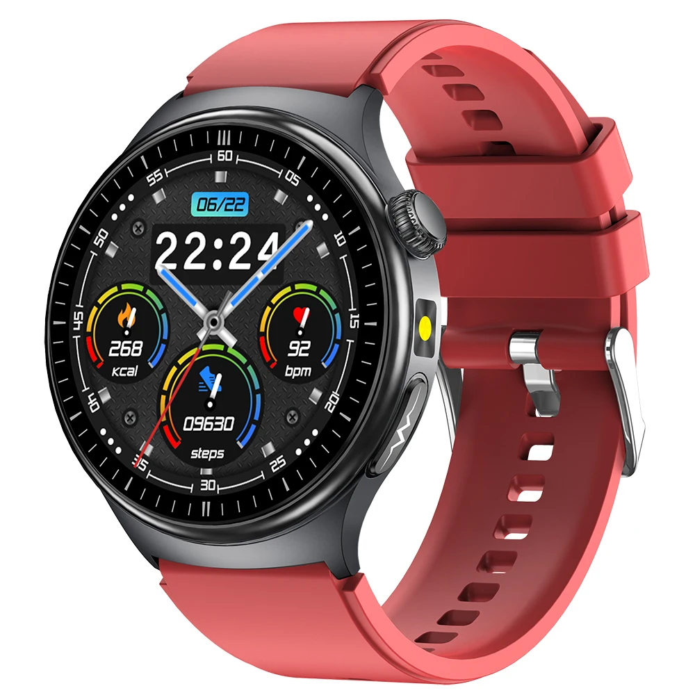 (silicone Vermelho) Smartwatch Com Tela Amoled Sensível Ao Toque De 1,43 Polegadas E Chamadas Bluetooth.