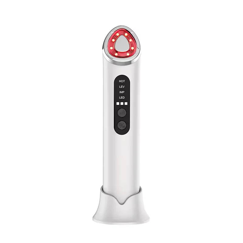 Massageador Facial E Para Pescoço Vibratório Com Aquecimento E Microcorrente (branco)
