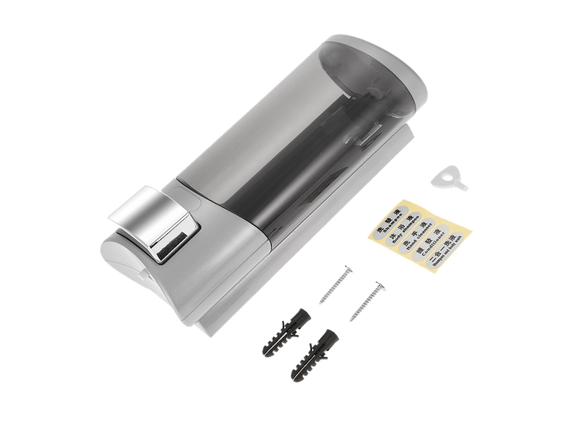 Dispensador de Sabão Manual de Parede 500ml para Hotel Casa Banheiro Gel Xampu | S/MARCA