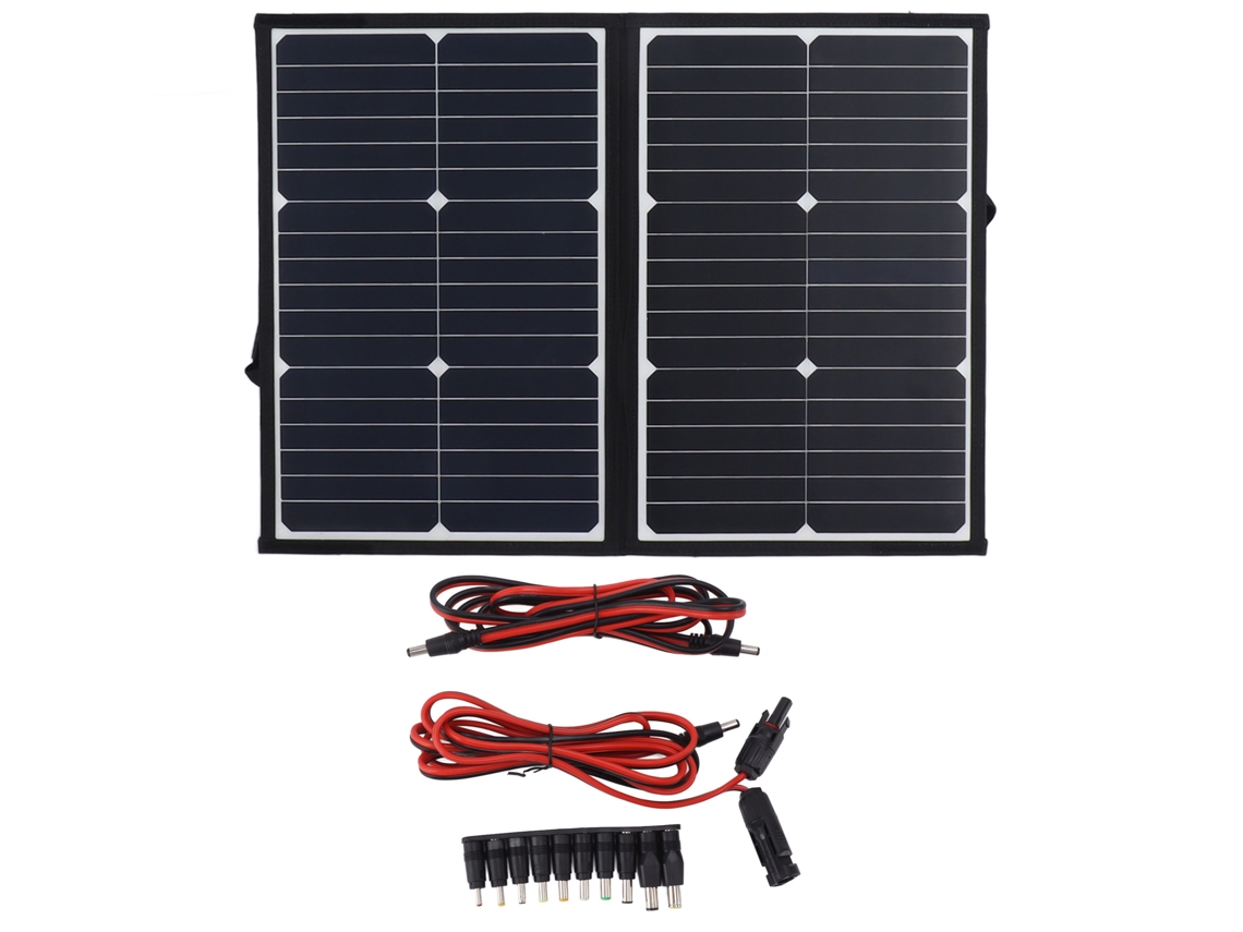 Pacote De Painel Solar Dobrável Externo (40w De Alta Potência, Impermeável E Portátil)