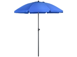 Chapéu de Sol Praia Grande 180cm, com Ângulo Ajustável, Proteção UV50+, Mastro Ø32mm, Azul | S/MARCA