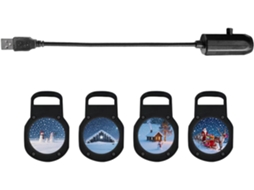 Projetor De Natal Com Luz Decorativa, Noturna Usb 4 Slides Temáticos E