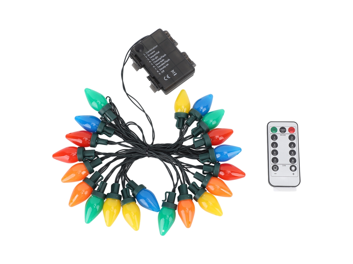 2026 luces de Navidad C9 Led 16.4ft 20 Led Impermeables Fresa para Exterior Interior Pátio Boda Fiesta Decoración