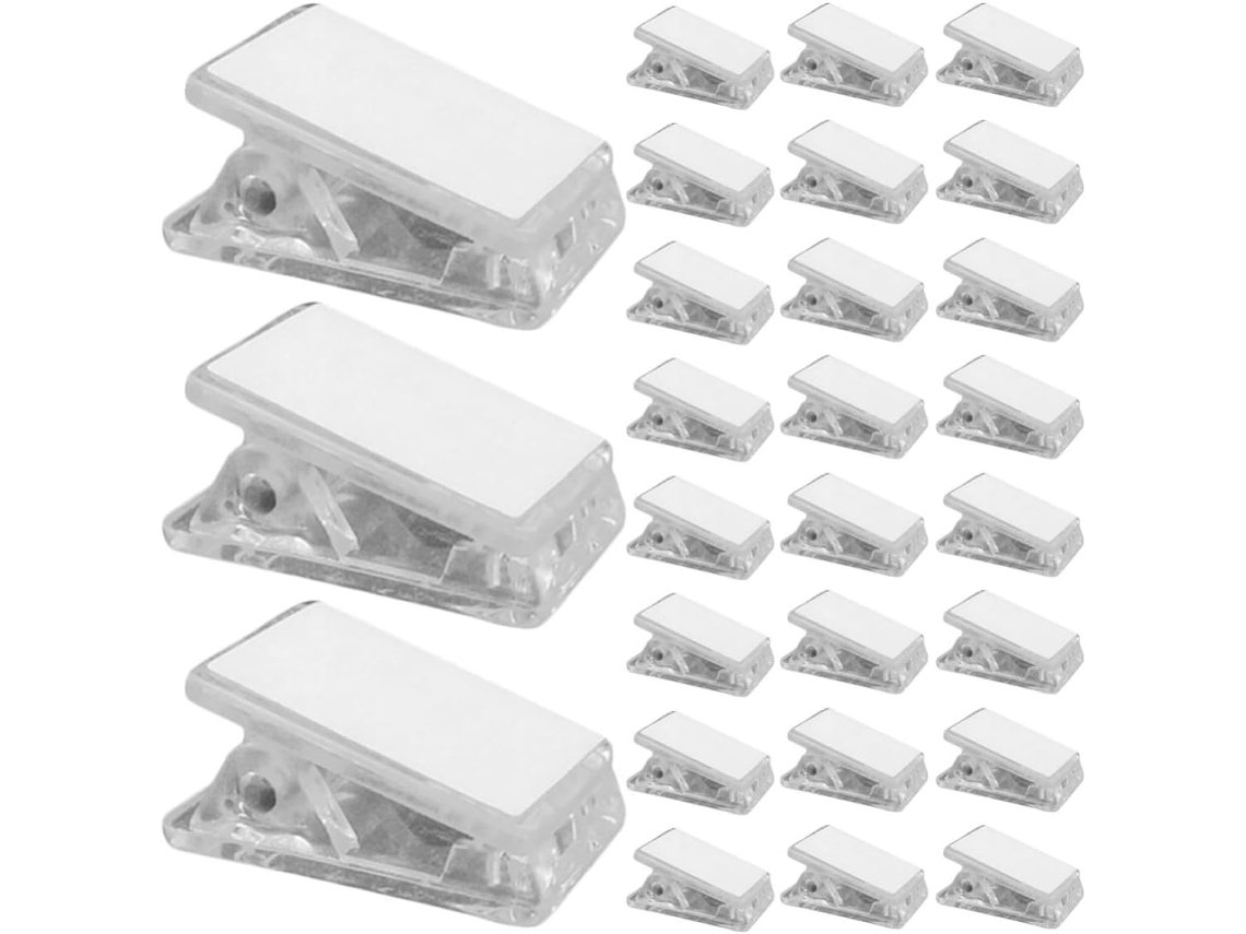 Clips Crachá Autoadesivos Transparentes Stobaza, Em Pp E Metal, Leves E Portáteis, Pacote Com 60 Unidades Para