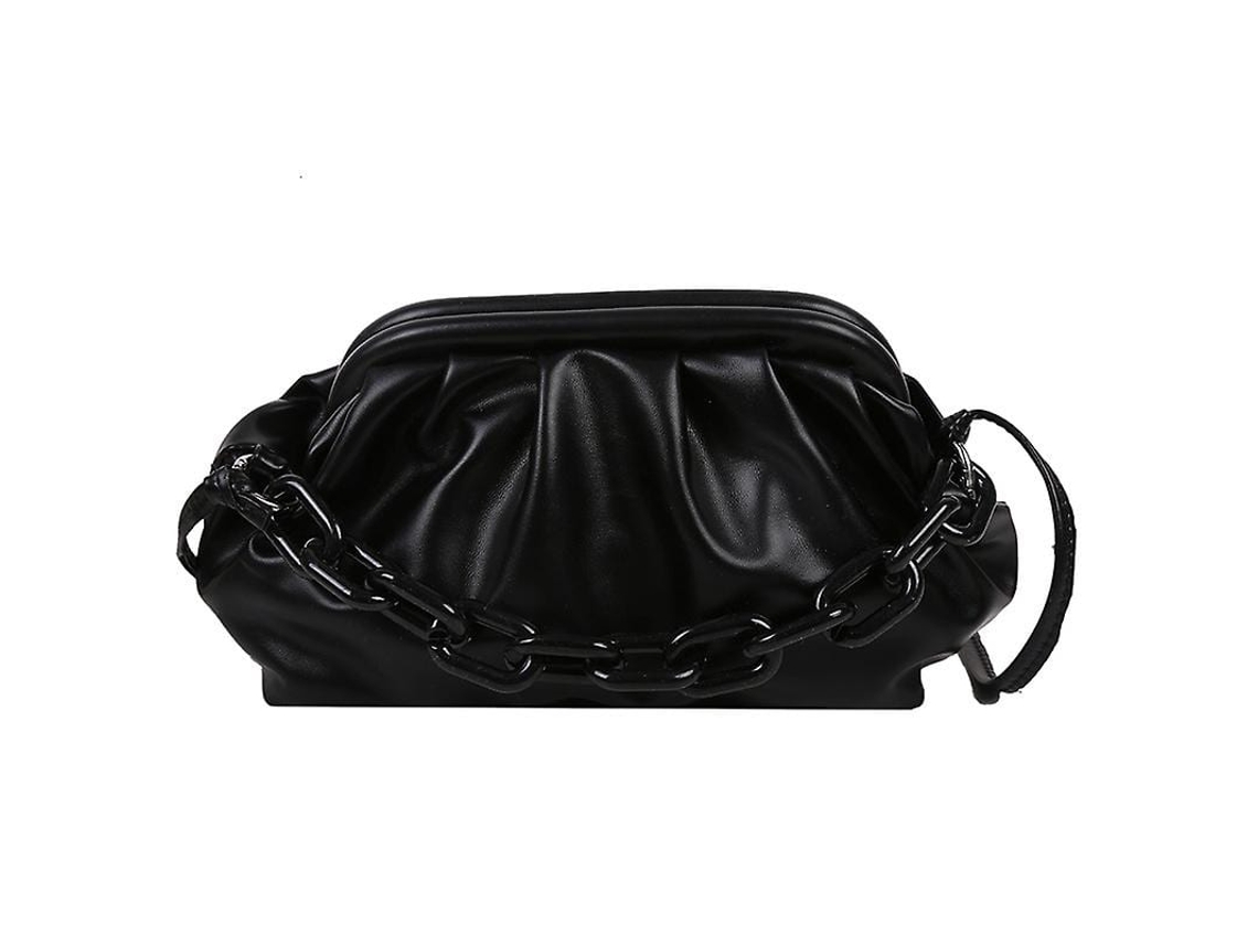 Bolsa Feminina Moda De Bolinho De Uma Almofada Com Grande Capacidade Bolsa De Braço Plegável Nuvem