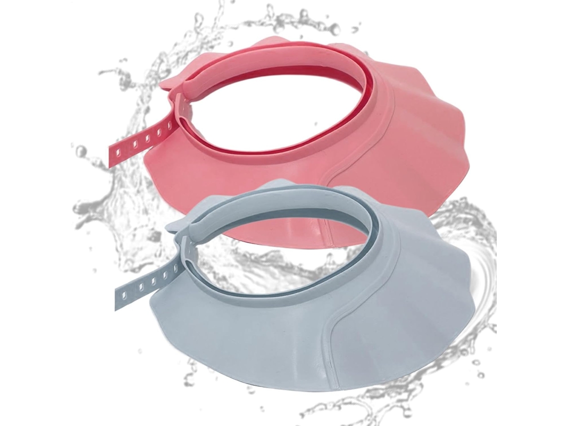 Touca De Banho Impermeável Duas Peças, Macia E Ajustável, Proteção Para Os Olhos Ao Lavar O Cabelo, Proteção Contra
