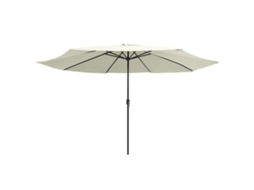 Maison Exclusive - Guarda-sol De Jardim Com Poste De Metal 390 Cm Branco Areia