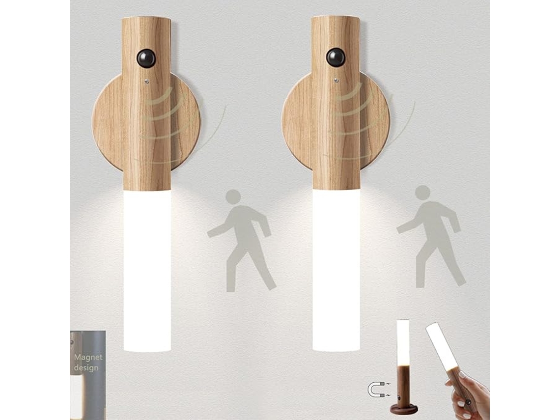 Conjunto De 2 Luzes Led Para Escadas Com Sensor Movimento E Funcionamento A Bateria.-aquaforge