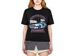 Rockinstone Back To The Future Movie Clock Tower Split Color Black Adult T-shirt Size:xxl