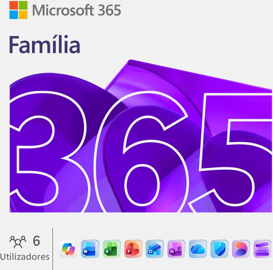 Software MICROSOFT 365 Familiar (6 Pessoas - PC, Mac, Tablet e Smartphone - 12 Meses - Formato Digital)
