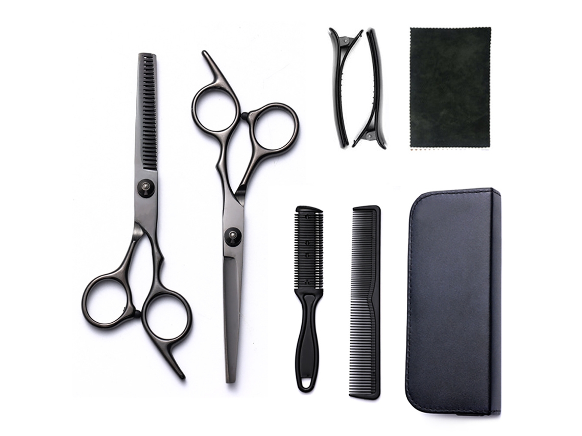 Kit De Tesoura De Corte Cabelo, 8pcs Ferramenta Profissional Para Corte De Cabelo, Para Cabeleireiros E Uso Doméstico Cuich