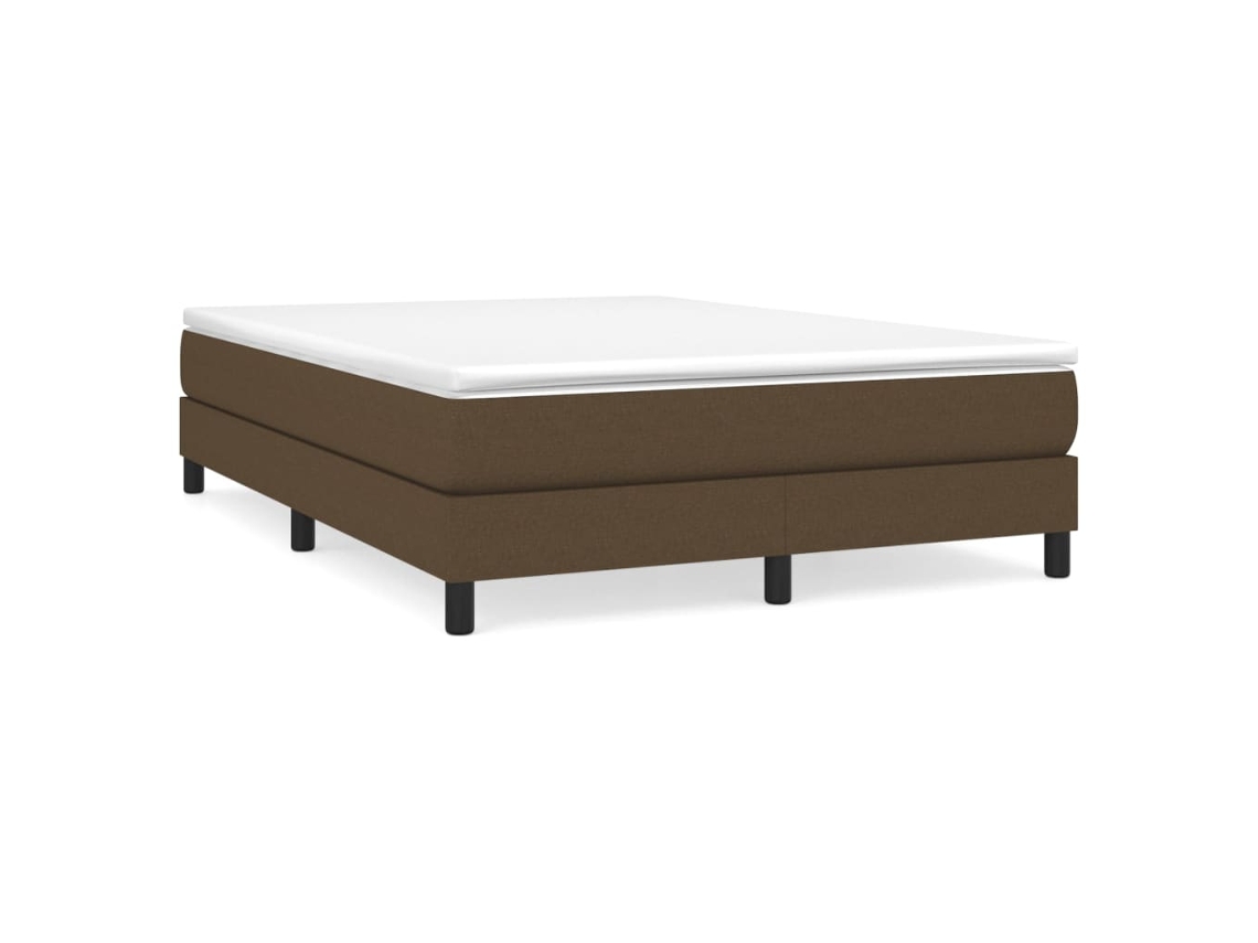Cama com Molas/Colchão 140x200 Cm em Tecido Castanho Escuro MAISON EXCLUSIVE