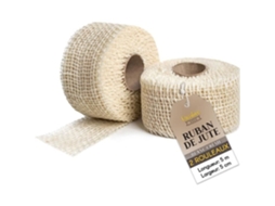 Corredor De Mesa De Juta - Creative Deco - Conjunto De 2 - Branco - 5cm X 5m - Decoração De Casamento
