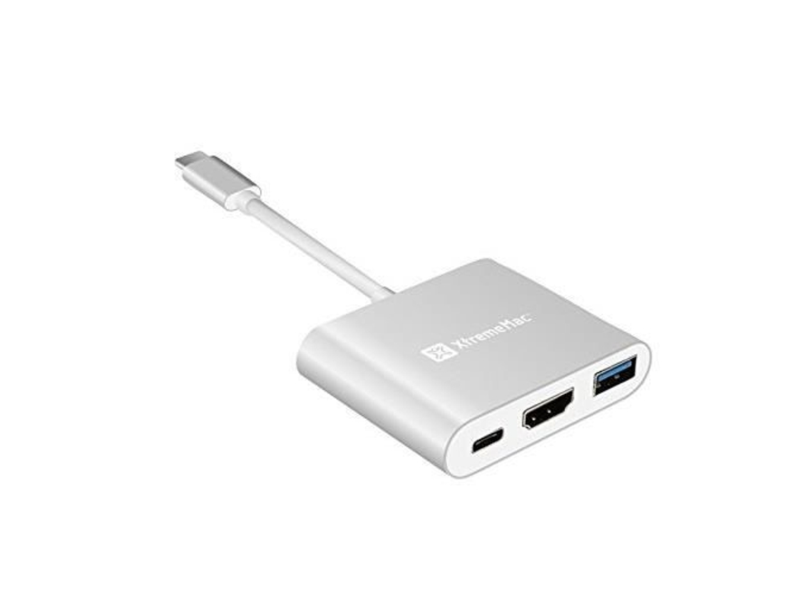 Adaptador Multiporta Xtreme Mac 3 Em 1 Hdmi, Usb A, Usb C 5 Gbps Brilvibera