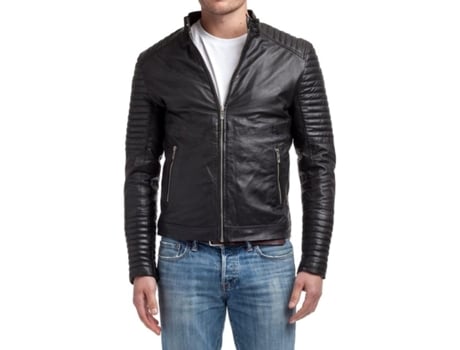 Casaco De Homem Chyston Piloto Emerino Pele Preto (xl)