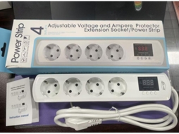 Regleta Eléctrica Europea Con Protector De Voltaje Y Múltiples Tomacorrientes Eu