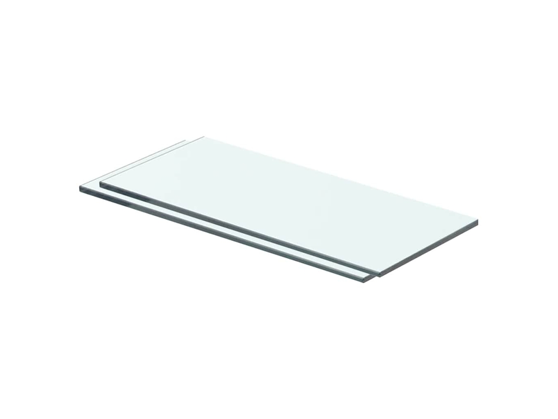 Vidaxl Prateleiras 2 Pcs 40x12 Cm Vidro Transparente
