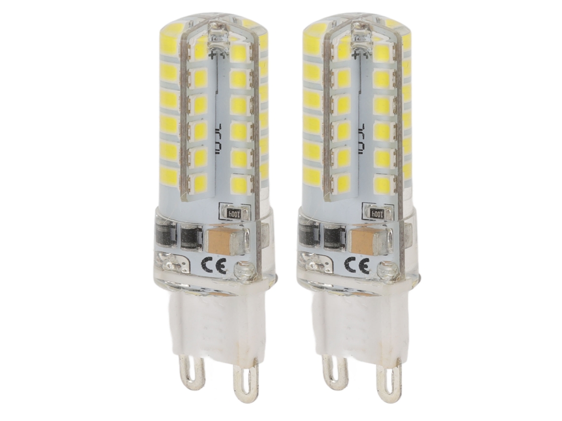 2pcs Lâmpada Led G9 Regulável 6000k Luz Branca Resistente Ao Calor 110v para Lâmpada de Teto