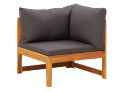 Corner Sofa, Corner Sofas Vidaxl Cinzeto Madeira De Acácia (n/a)