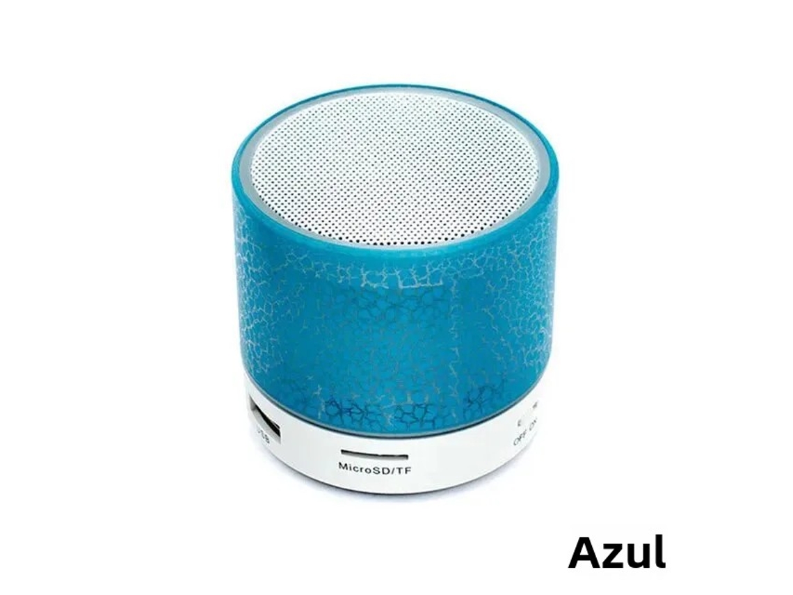 Mini Alto falante Bluetooth Sem Fio com Led Portátil MDUG (azul)