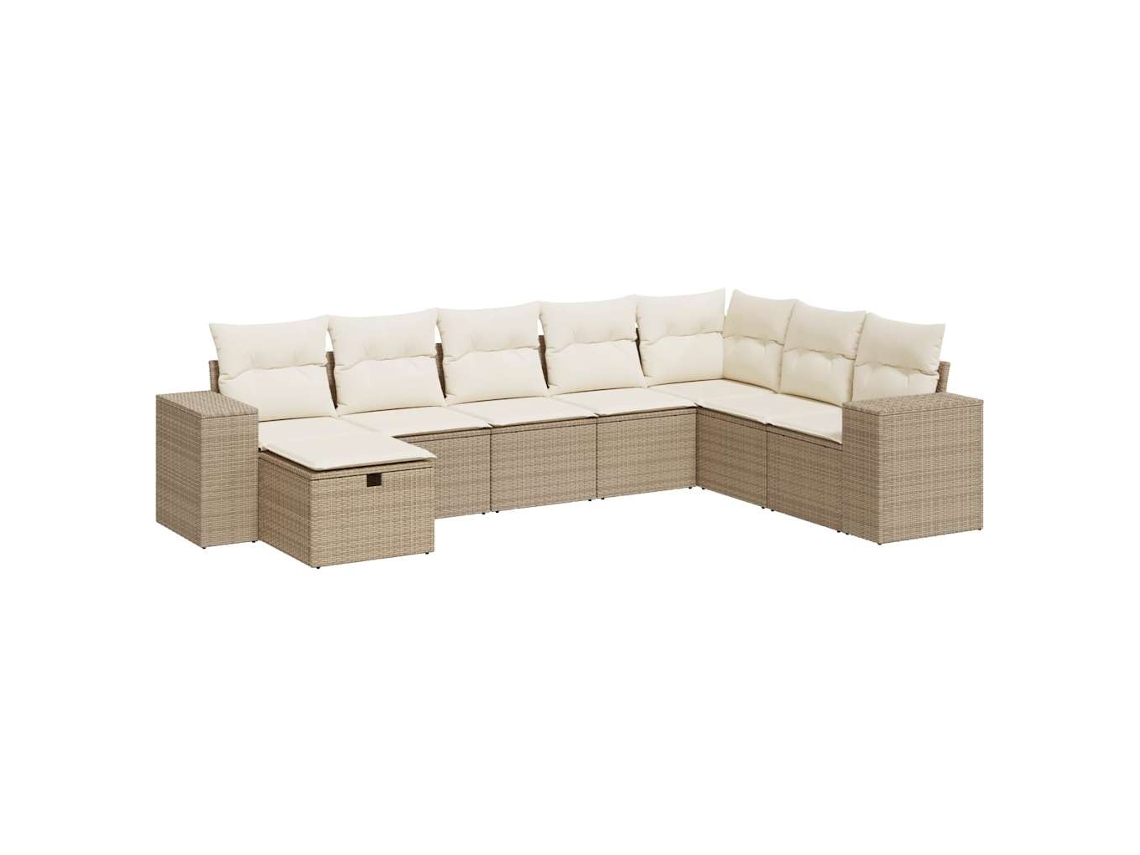 Garden Sofa Set, Garden Sofa Sets Vidaxl Bege Rattan / Vime (n/a)