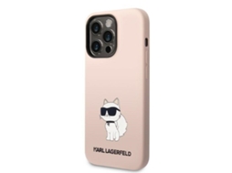 Capa para iPhone 14 Pro KARL LAGERFELD Silicone Rígida Rosa