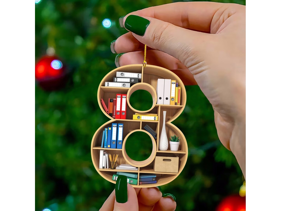Ornamentos De Árvore De Natal Tema Livro Digital