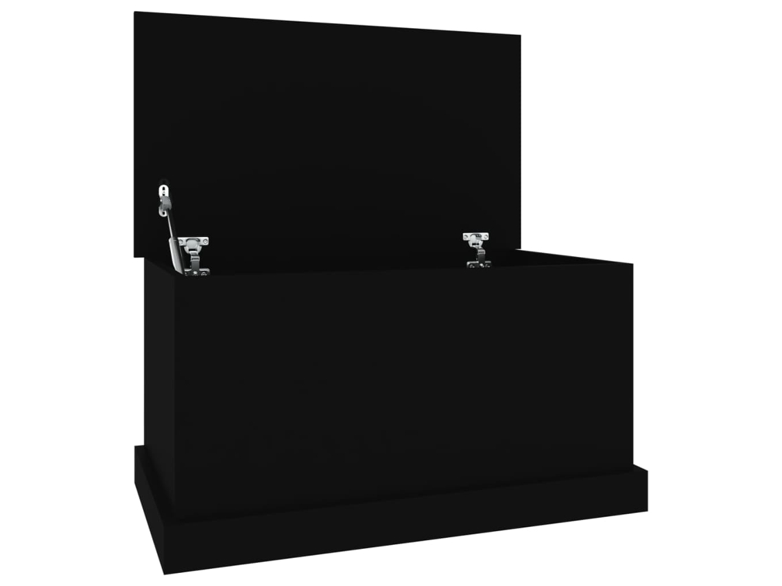 Storage Box, Storage Boxes Vidaxl Preto Madeira Processada (70 X 40 X 38 Cm)