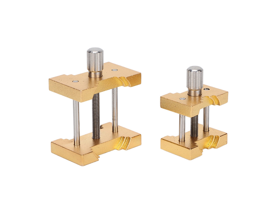 2pcs Suporte de Movimento de Alumínio para Reparo de Relógios Base Fixa Ferramenta Clamp
