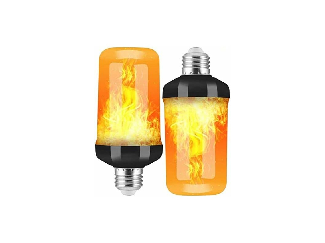 Kit com 2 Lâmpadas Led E27 em Formato de Chama, 4 Modos com Sensor de Gravidade BRILVIBERA