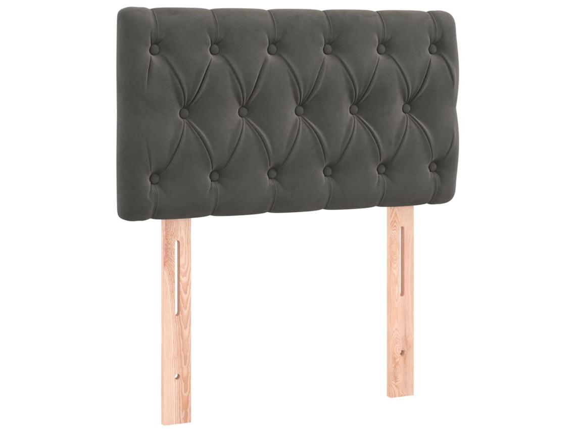 Cabeceira de Cama Veludo Cinzento Escuro MAISON EXCLUSIVE (80x7x78 cm)