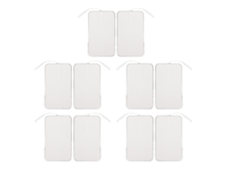 Pacote Com 10 Eletrodos Retangulares Reutilizáveis Para Estimulador Muscular Tens Com Abertura De 2 Mm Slowmoose