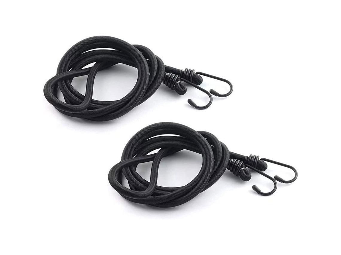 Cordões Elásticos Nova Line, com Ganchos, 120cm, para Bicicleta, Moto, Carro, Camping, Viagens | S/MARCA