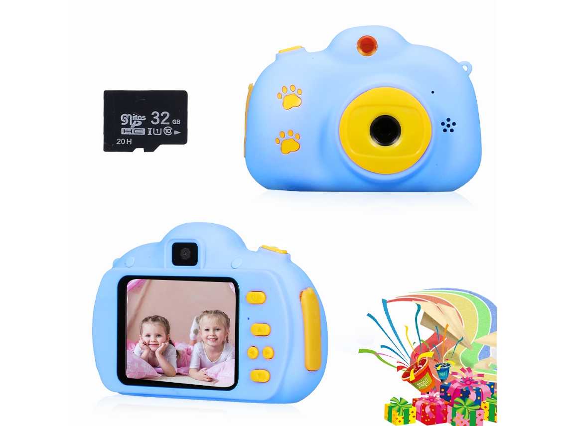 Câmera Infantil Business Kids Selfie 2.4 Polegadas 1080p com Bateria Recarregável e Cartão 32gb | S/MARCA