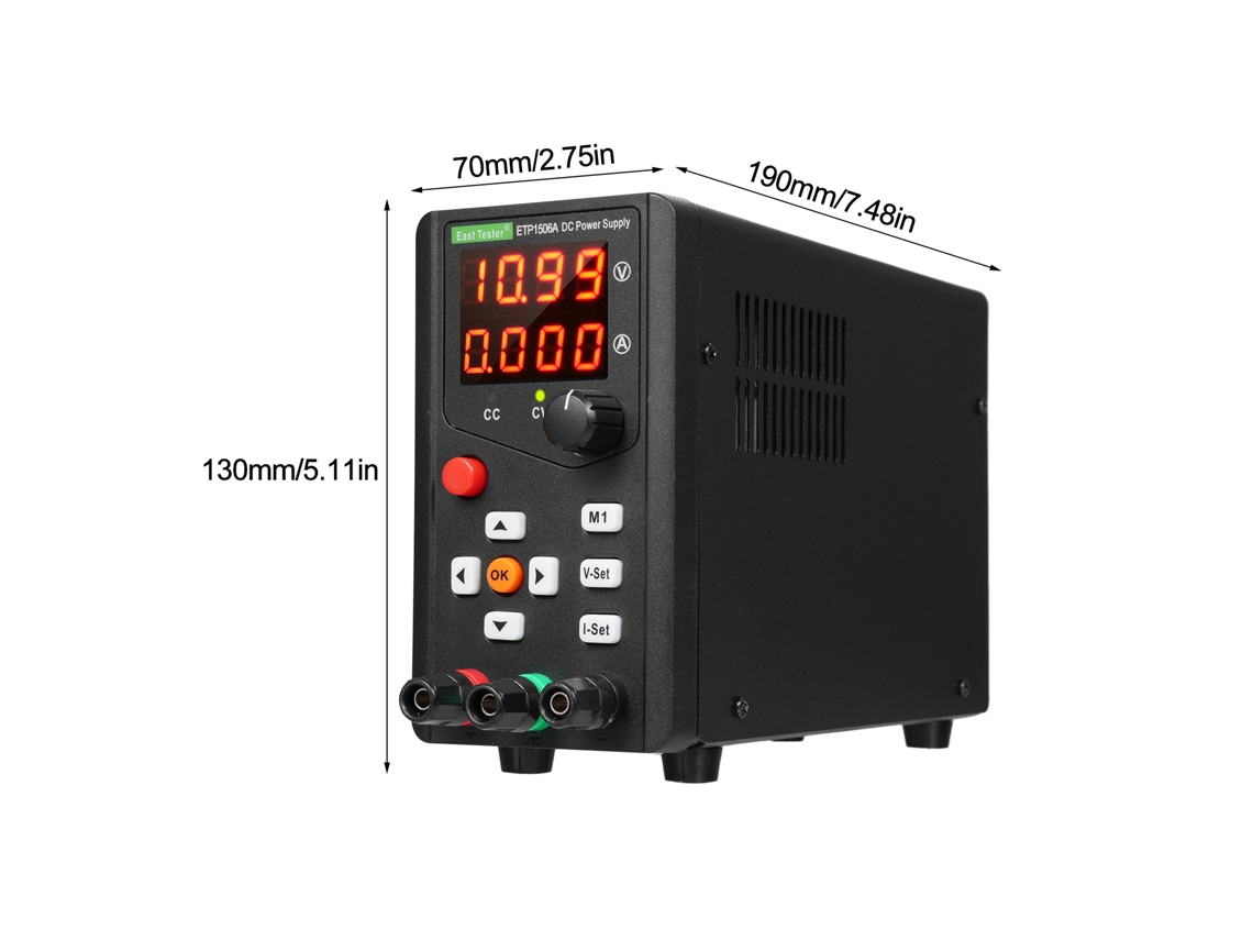 Fonte de Alimentação DC Regulada ETp1506A 90W 15V 6A Laboratório S/MARCA